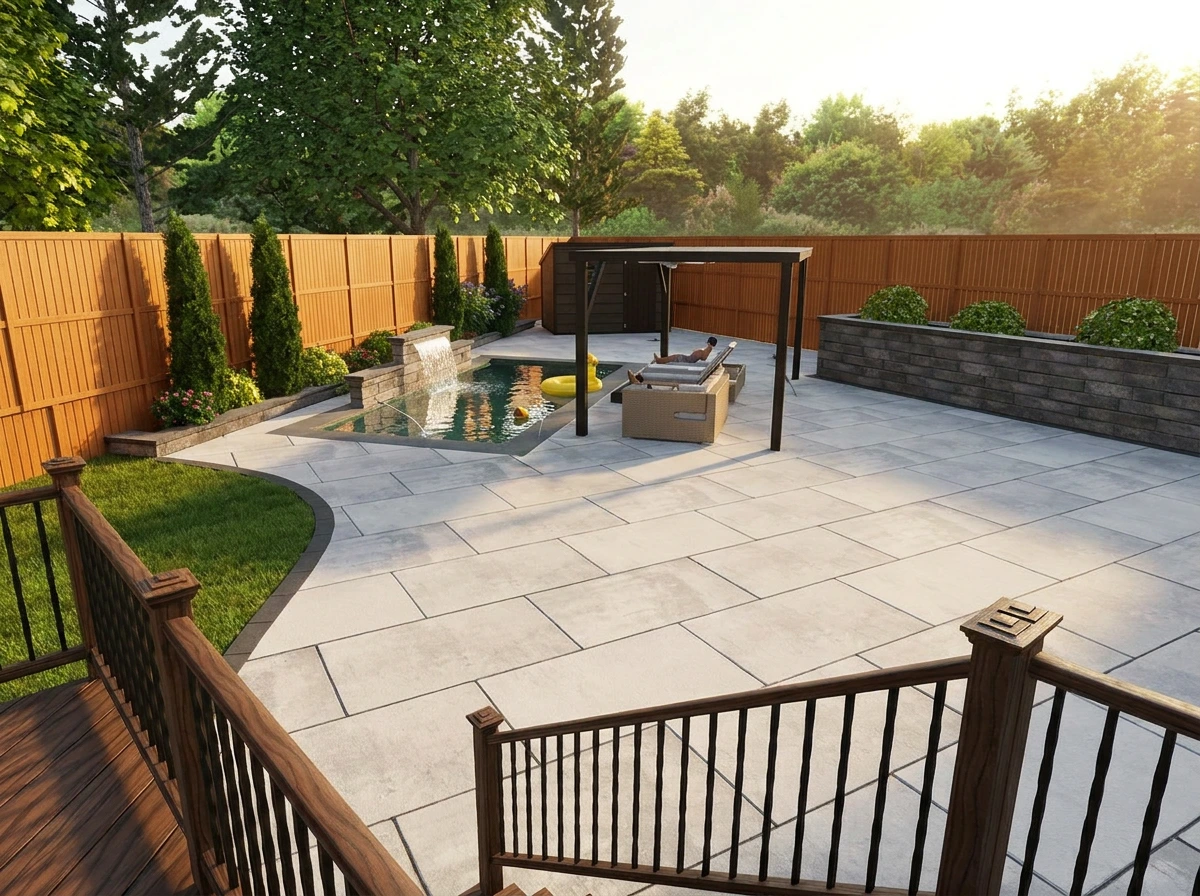 Patio & water feature