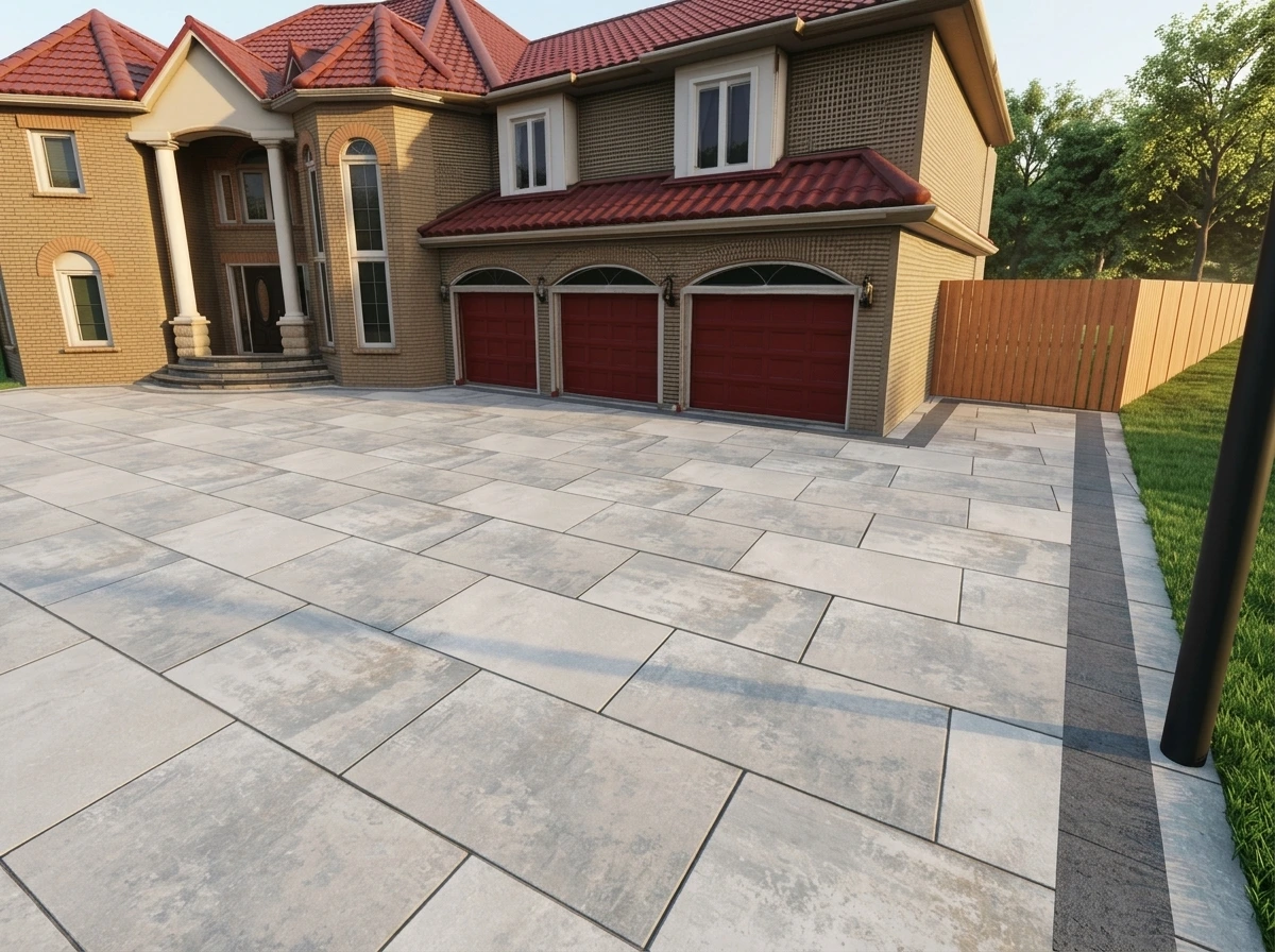 Driveway toward the garage